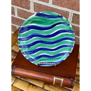 Vintage La Musa Pottery  Plate Hand Painted Italy Folk Art